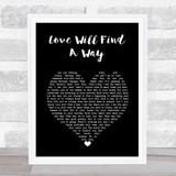 Lionel Richie Love Will Find A Way Black Heart Song Lyric Music Art Print