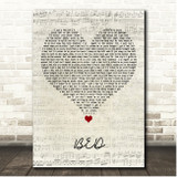 Joel Corry, RAYE & David Guetta BED Script Heart Song Lyric Print