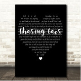 Snow Patrol Chasing Cars Simple Heart Black & White Song Lyric Print