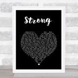 London Grammar Strong Black Heart Song Lyric Music Art Print