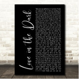 Adele Love In The Dark Black Script Song Lyric Print