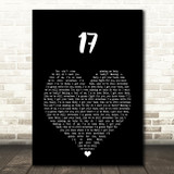M.K. 17 Black Heart Song Lyric Music Art Print