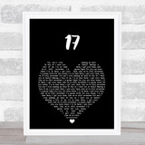 M.K. 17 Black Heart Song Lyric Music Art Print
