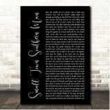 Alan Jackson Small Town Southern Man Black Script Song Lyric Print