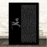 Darius Rucker This Black Script Song Lyric Print