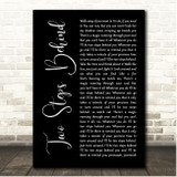 Def Leppard Two Steps Behind Black Script Song Lyric Print