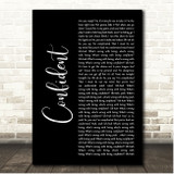 Demi Lovato Confident Black Script Song Lyric Print