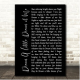 Doris Day Dream A Little Dream of Me Black Script Song Lyric Print