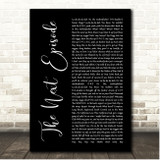 Dr. Dre The Next Episode Black Script Song Lyric Print