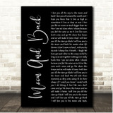 Amy Wadge Moon And Back Black Script Song Lyric Print