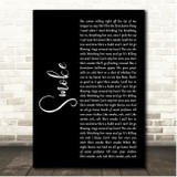A Thousand Horses Smoke Black Script Song Lyric Print