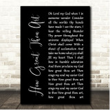 Elvis Presley How Great Thou Art Black Script Song Lyric Print