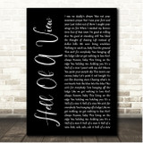 Eric Church Hell Of A View Black Script Song Lyric Print