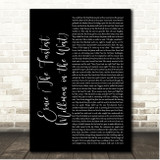 Ernie (The Fastest Milkman in the West) Black Script Song Lyric Print