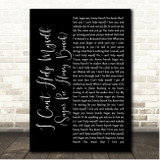Four Tops I Can't Help Myself (Sugar Pie, Honey Bunch) Black Script Song Lyric Print