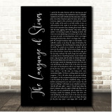 Geoff Bartley, Sarah Stockwell The Language of Stones Black Script Song Lyric Print