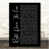 Gerry Rafferty Right Down The Line Black Script Song Lyric Print