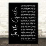 Anne Murray In The Garden Black Script Song Lyric Print