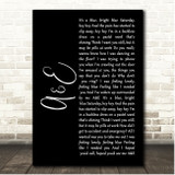 Goldfrapp A&E Black Script Song Lyric Print