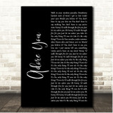 Harry Styles Adore You Black Script Song Lyric Print