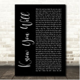 Hillsong UNITED Know You Will Black Script Song Lyric Print