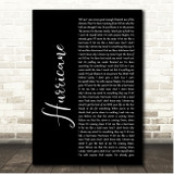 I Prevail Hurricane Black Script Song Lyric Print