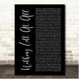 Jelly Roll Nothing Left At All Black Script Song Lyric Print