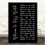 Jim Reeves Welcome To My World Black Script Song Lyric Print