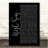 John Cafferty & The Beaver Brown Band NYC Song Black Script Song Lyric Print