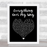 Metronomy Everything Goes My Way Black Heart Song Lyric Music Art Print
