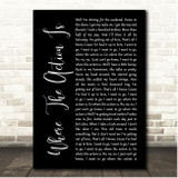 John Cafferty & The Beaver Brown Band Where The Action Is Black Script Song Lyric Print