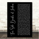 Johnny Cash Featuring June Carter Cash Far Side Banks of Jordan Black Script Song Lyric Print