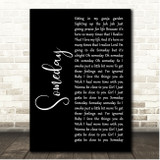 Josh Heinrichs Someday Black Script Song Lyric Print