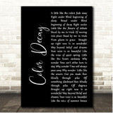 Júníus Meyvant Color Decay Black Script Song Lyric Print