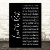Lamb of God Laid to Rest Black Script Song Lyric Print