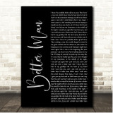 Little Big Town Better Man Black Script Song Lyric Print