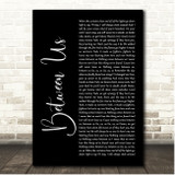 Little Mix Between Us Black Script Song Lyric Print