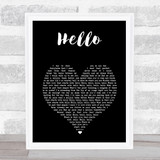 Mohombi Hello Black Heart Song Lyric Music Art Print
