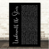 Mariah Carey Underneath the Stars Black Script Song Lyric Print