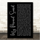 Miles Carter My Personal Sunset Black Script Song Lyric Print