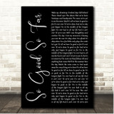 O.A.R. So Good So Far Black Script Song Lyric Print