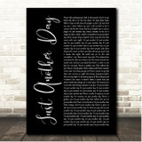 Oingo Boingo Just Another Day Black Script Song Lyric Print