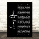 Paul Heaton & Jacqui Abbott Loving Arms Black Script Song Lyric Print