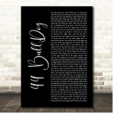 Pop Smoke 44 BullDog Black Script Song Lyric Print