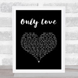 Nana Mouskouri Only Love Black Heart Song Lyric Music Art Print