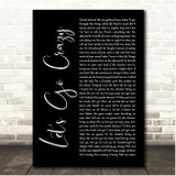 Prince Let's Go Crazy Black Script Song Lyric Print