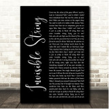 Taylor Swift Invisible String Black Script Song Lyric Print