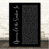 The 5th Dimension Aquarius Let the Sunshine In Black Script Song Lyric Print