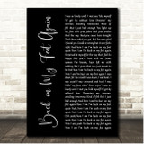 The Babys Back on My Feet Again Black Script Song Lyric Print