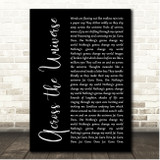 The Beatles Across the Universe Black Script Song Lyric Print